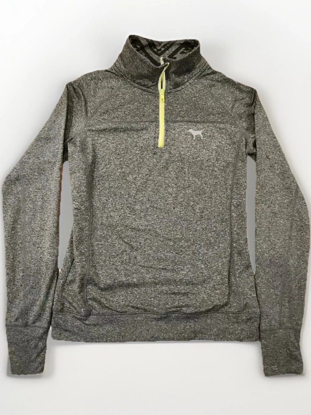 Y2K Victoria’s Secret Women’s Long Sleeve 1/4 Zip Sport Pullover Gray Size S